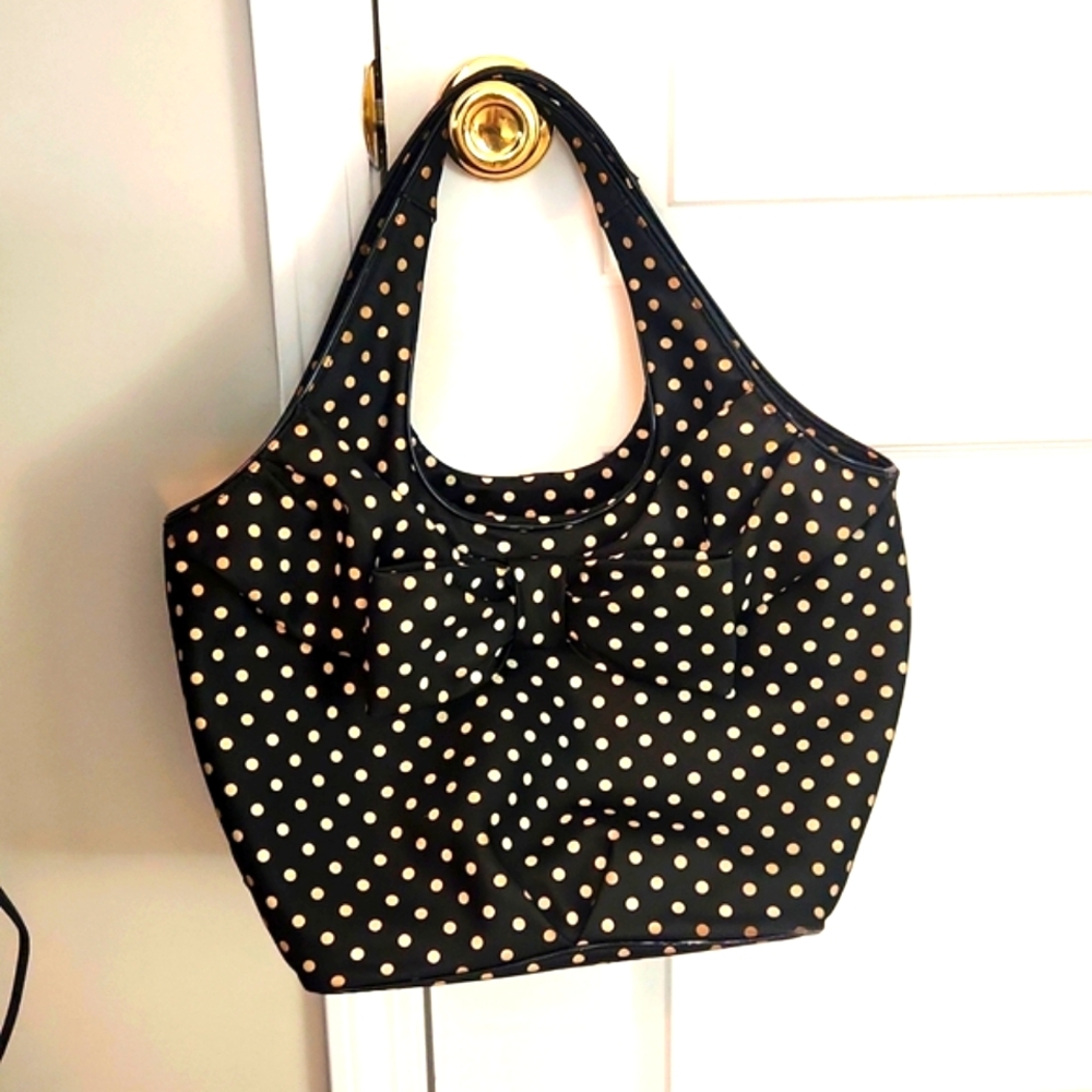 Kate Spade New York nylon polka dot tote shoulder bag